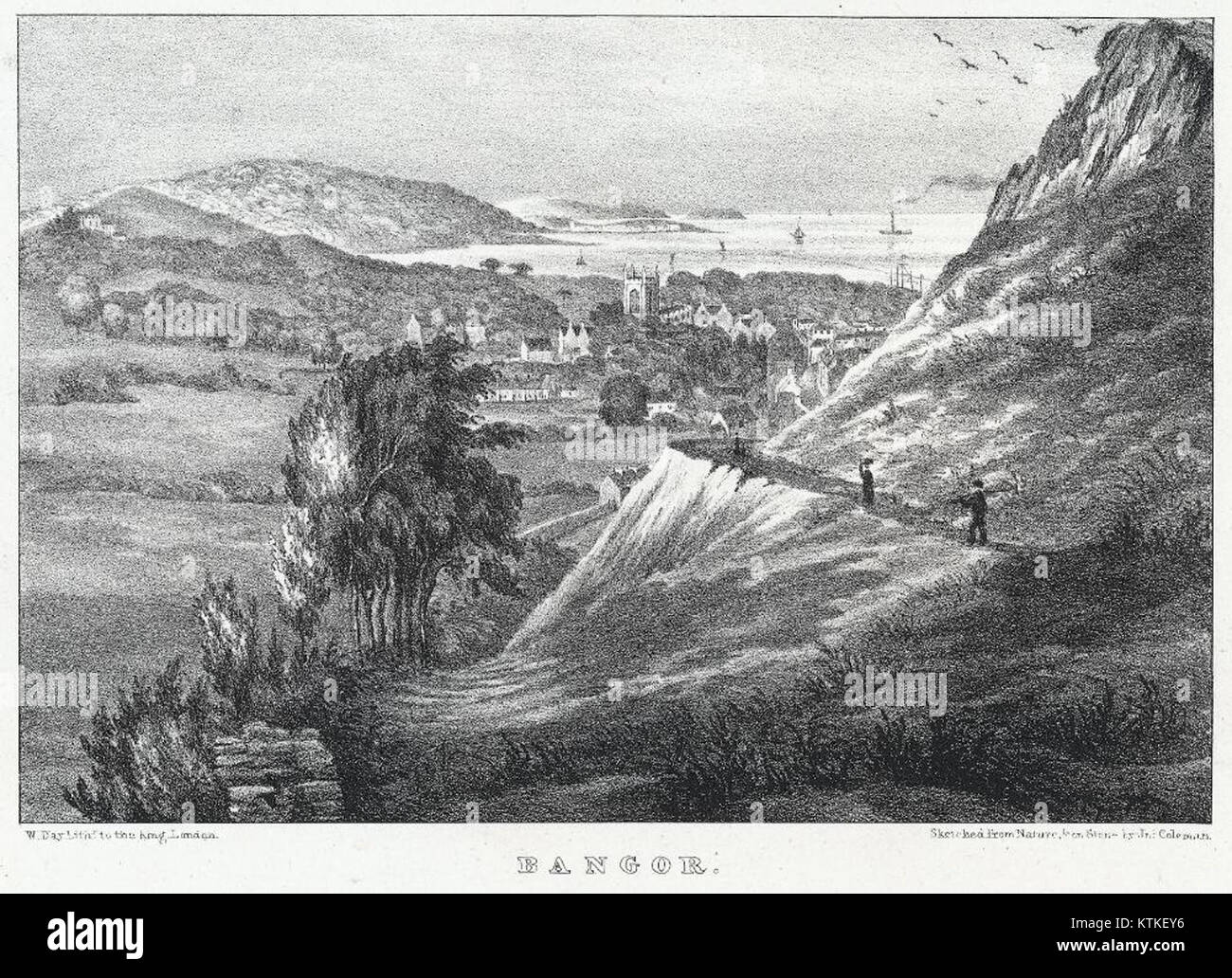 Bangor è una città degli Stati Uniti, nota per la sua storia e il suo ruolo di centro regionale. La città è conosciuta per i suoi edifici storici, tra cui importanti monumenti. Foto Stock