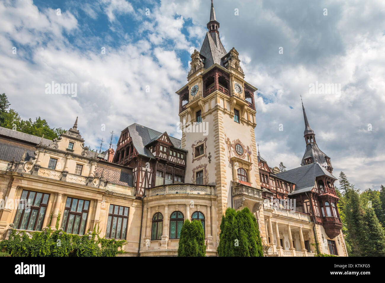 Il Castello di Peles in Romania Foto Stock