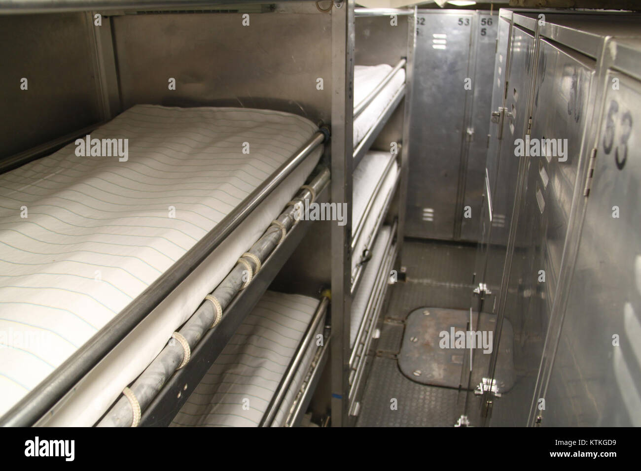 Betten und der Spinde Mannschaftsdienstgrade Moelders Foto Stock