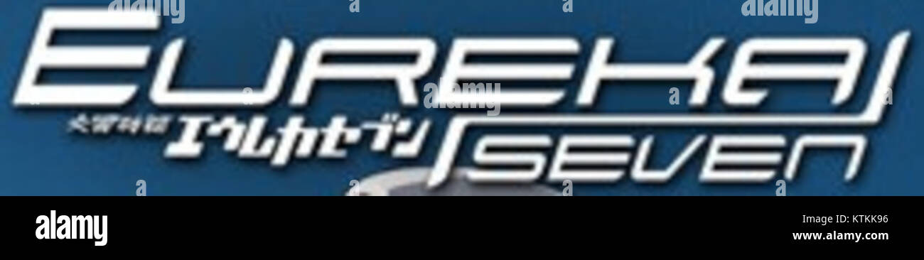 Il logo Eureka Seven rappresenta la serie anime Eureka Seven, una serie giapponese di mecha e fantascienza. Il logo è un simbolo iconico della serie, che rappresenta i suoi temi futuristici e lo stile di narrazione unico nel genere anime. Foto Stock