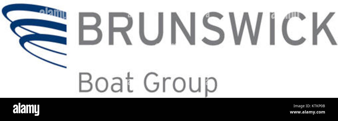Il logo Brunswick Boat Group rappresenta uno dei principali produttori di imbarcazioni e prodotti marini. L'azienda è nota per la produzione di una varietà di moto d'acqua ricreative e commerciali. Foto Stock