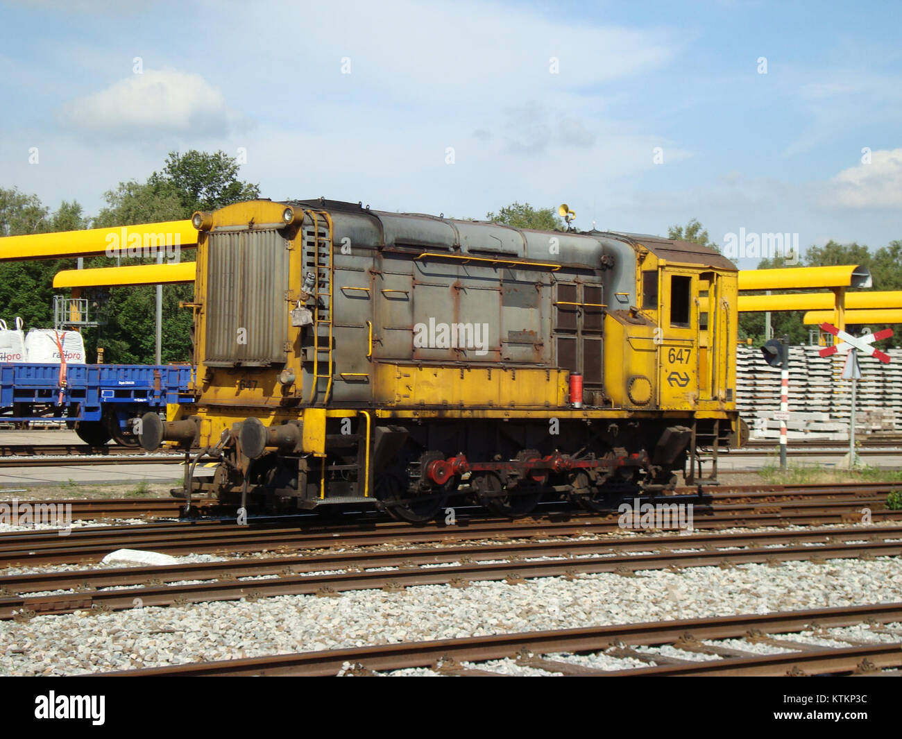 L'immagine mostra Bakkie NS 647 al deposito di Crailoo, una posizione significativa per le operazioni ferroviarie olandesi. Ciò riflette l'importanza dei sistemi ferroviari nei Paesi Bassi per i trasporti e la logistica. Foto Stock