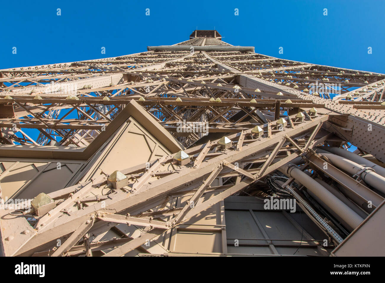 Parte superiore della Torre Eiffel Foto Stock