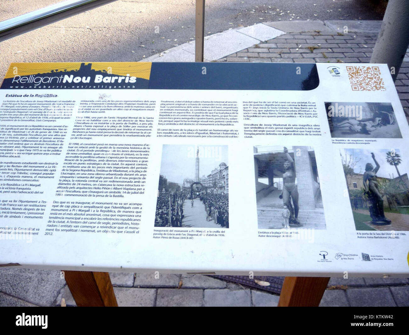 Nou Barris è un quartiere di Barcellona, in Spagna, noto per la sua miscela di architettura moderna e tradizionale. L'area ha visto un significativo sviluppo urbano e offre una varietà di siti culturali, storici e sociali. Foto Stock