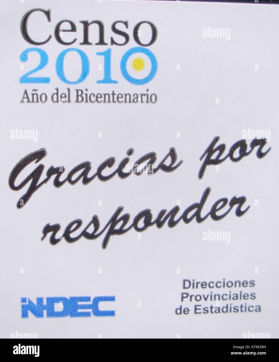 Censo 2010 si riferisce al censimento nazionale della popolazione condotto nel 2010, che raccoglie dati demografici sui residenti in un paese specifico. Viene utilizzato per scopi statistici, governativi e di pianificazione. Foto Stock