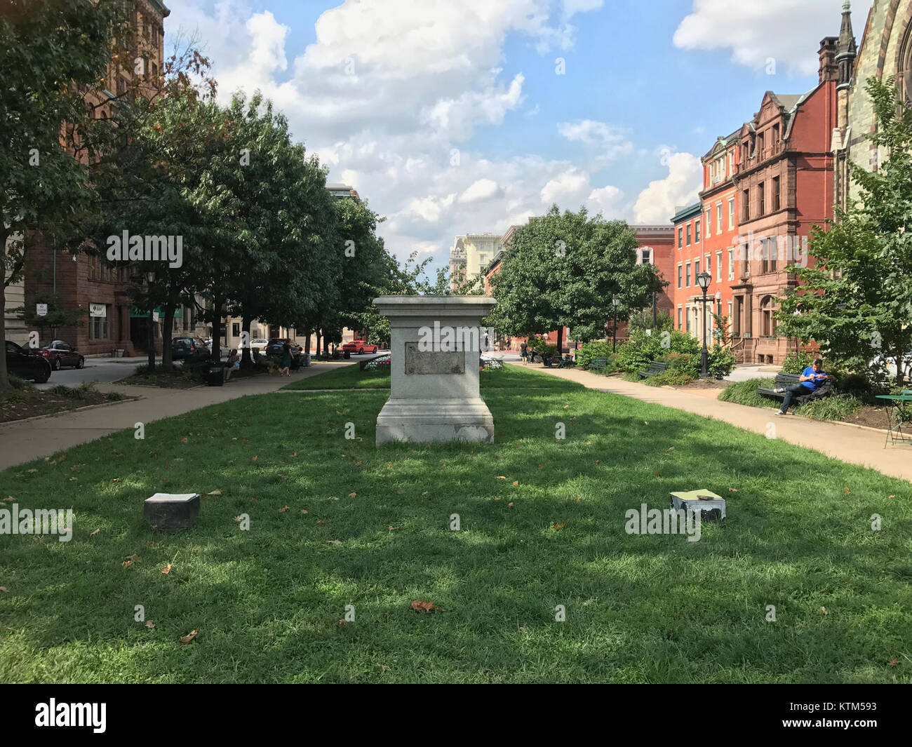 Base, Roger B. Taney statua, Mount Vernon Place, Baltimore, MD (36733482976) Foto Stock