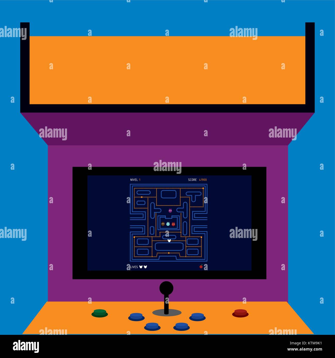 Arcade di progettazione della macchina Illustrazione Vettoriale