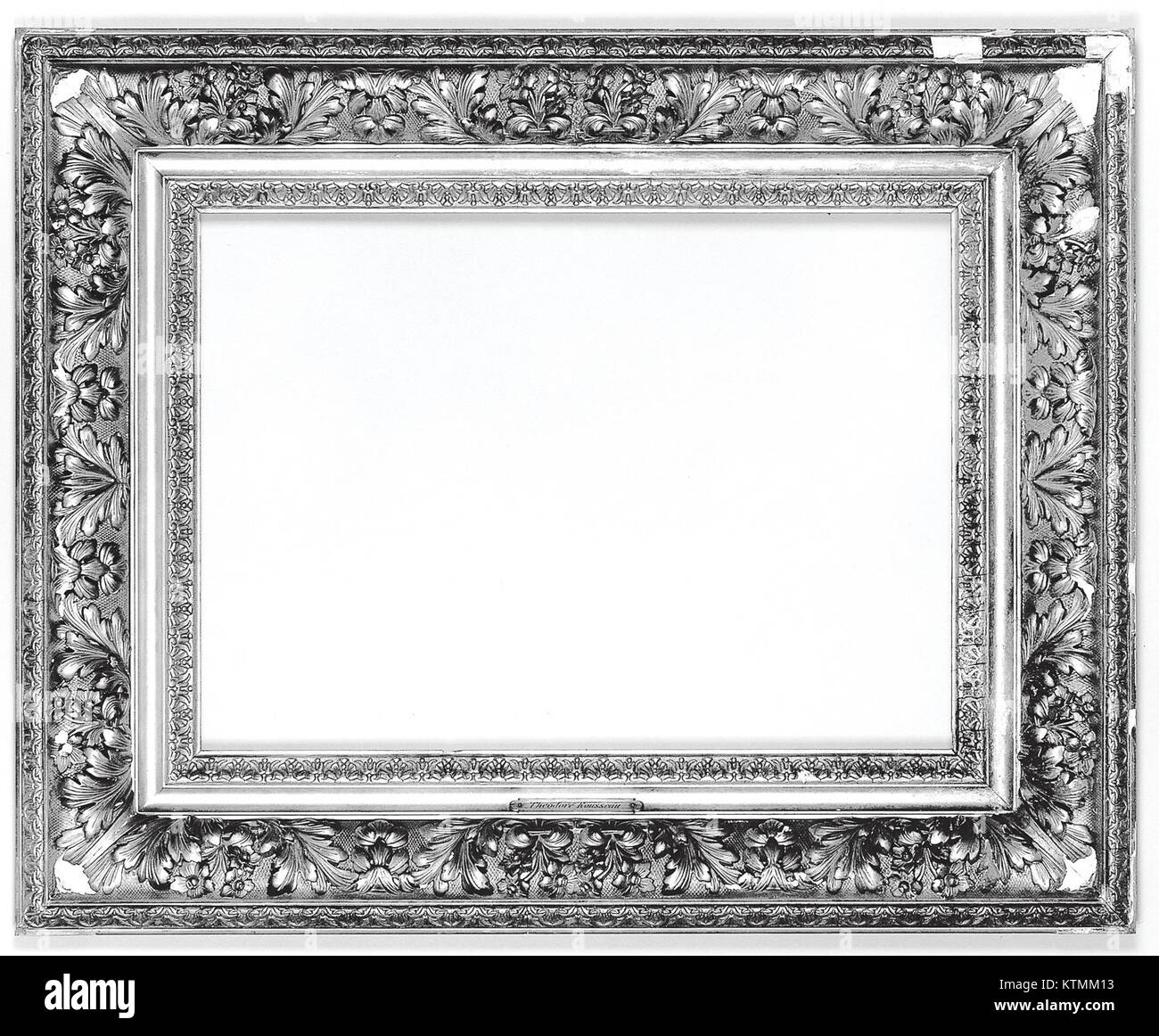 La cornice di Barbizon è una cornice artistica associata alla scuola di pittori di Barbizon. Conosciuto per il suo design semplice ma elegante, mette in risalto i dipinti naturalistici di artisti francesi del XIX secolo. Foto Stock