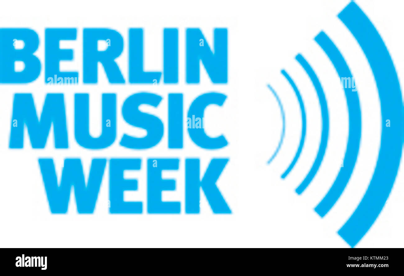 Il logo della Berlin Music Week rappresenta un evento annuale che celebra la musica, l'innovazione e lo scambio culturale a Berlino. Offre una vasta gamma di artisti e spettacoli. Foto Stock