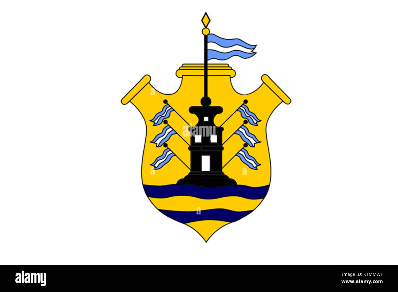 La bandiera della città di Córdoba è un simbolo dell'identità e del patrimonio della città, che rappresenta il suo significato culturale e storico in Argentina. Foto Stock