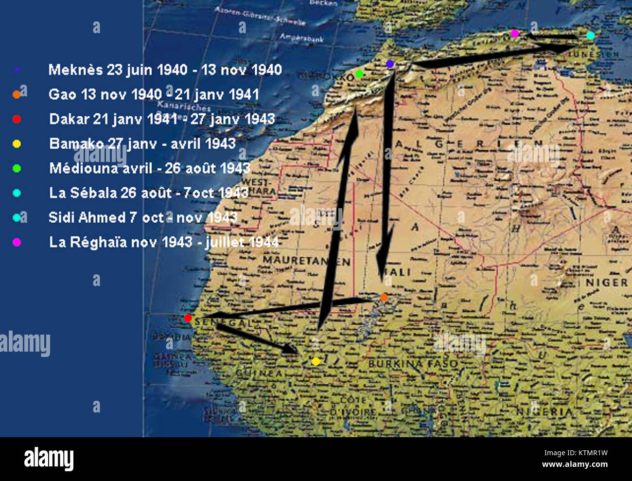 "Basi Afrique" significa "basi Africa" in inglese, riferendosi a basi militari o strategiche situate in tutto il continente africano, al servizio di vari scopi di difesa nazionali e internazionali. Foto Stock