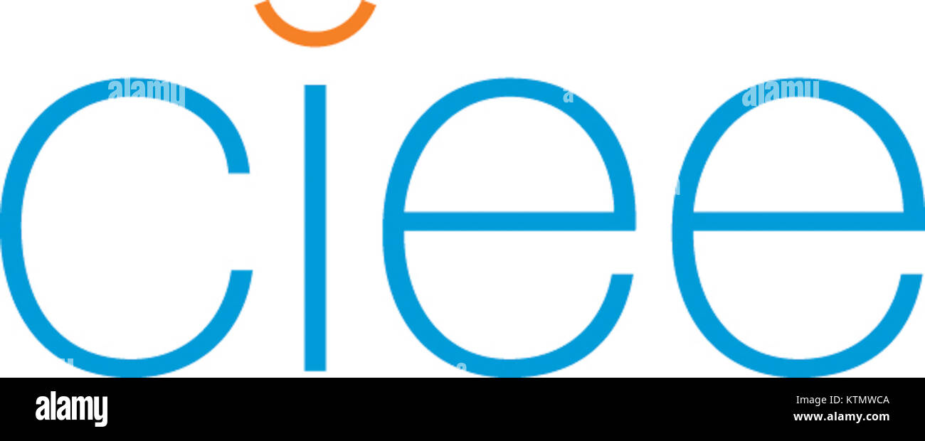 Il logo CIEE rappresenta il Council on International Educational Exchange, un'organizzazione focalizzata sulla promozione dell'istruzione globale, dello scambio interculturale e della comprensione internazionale attraverso programmi e iniziative educativi. Foto Stock