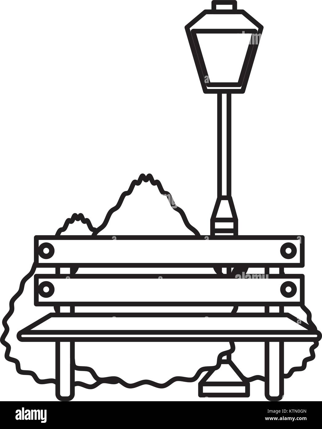 icona di panchina del parco Illustrazione Vettoriale
