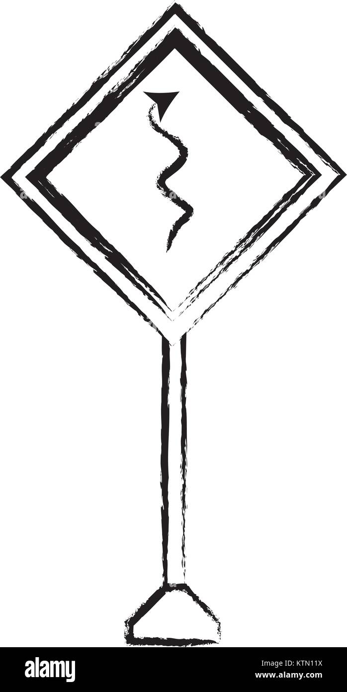 Avvertenza segnaletica stradale design Illustrazione Vettoriale