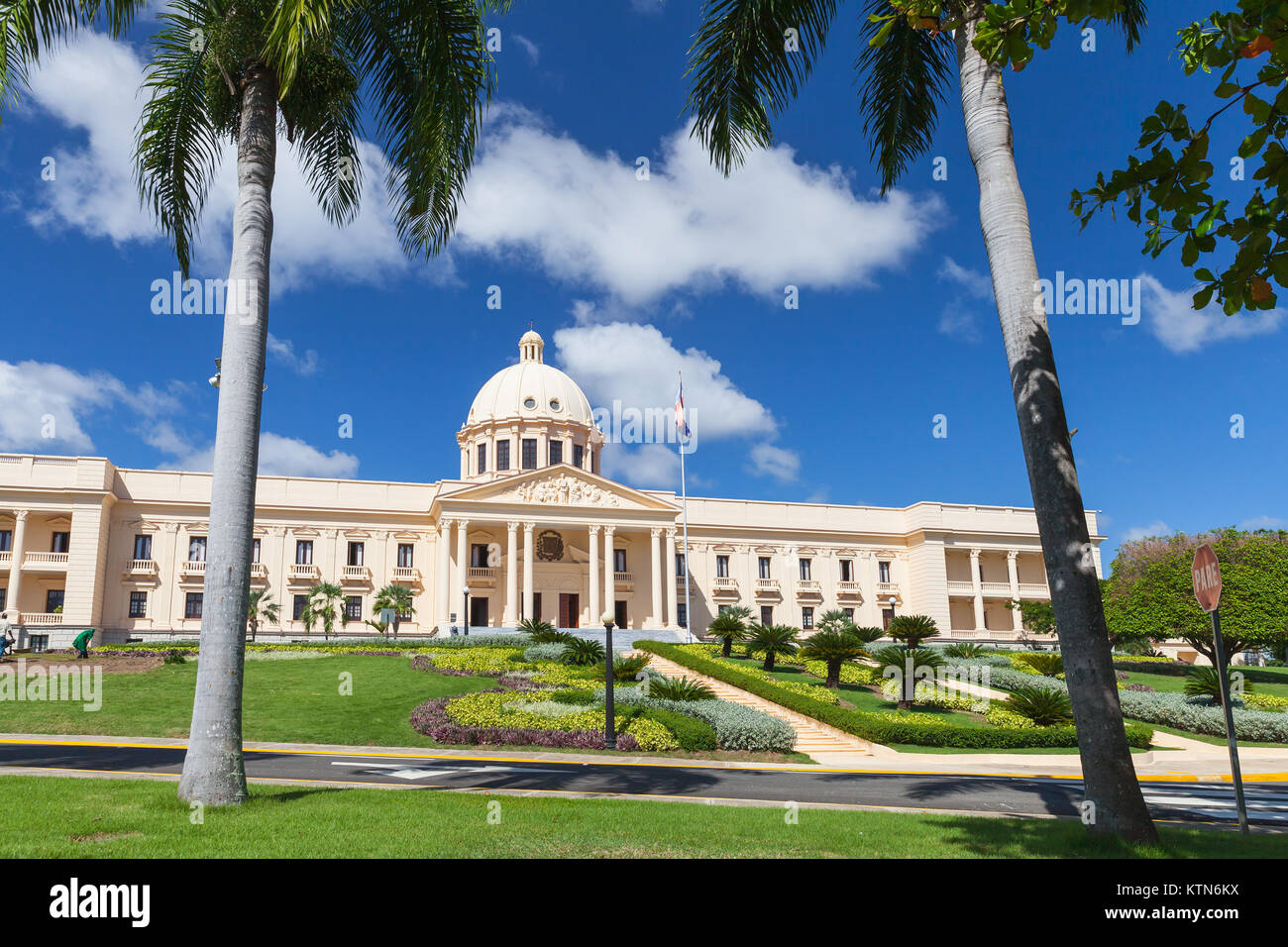 Il Palazzo Nazionale, Santo Domingo, capitale della Repubblica Dominicana Foto Stock