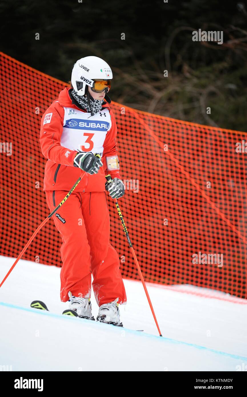 Kushiro, Hokkaido, Giappone. 27 Dic, 2017. Haruna Ishikawa lo sci alpino : 96tutto il Giappone campionati di sci Alpino femminile Slalom Gigante ad Akan Lato Lago National Ski Area a Kushiro, Hokkaido, Giappone . Credito: Hiroyuki Sato/AFLO/Alamy Live News Foto Stock