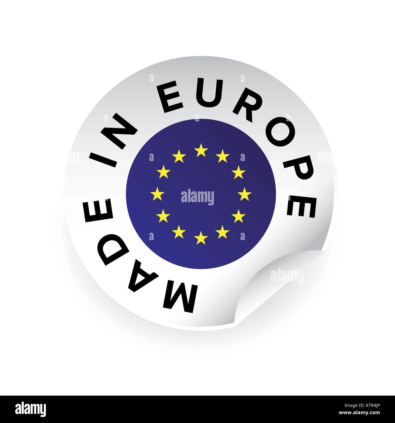 Realizzato in Europa - UE tag etichetta Illustrazione Vettoriale