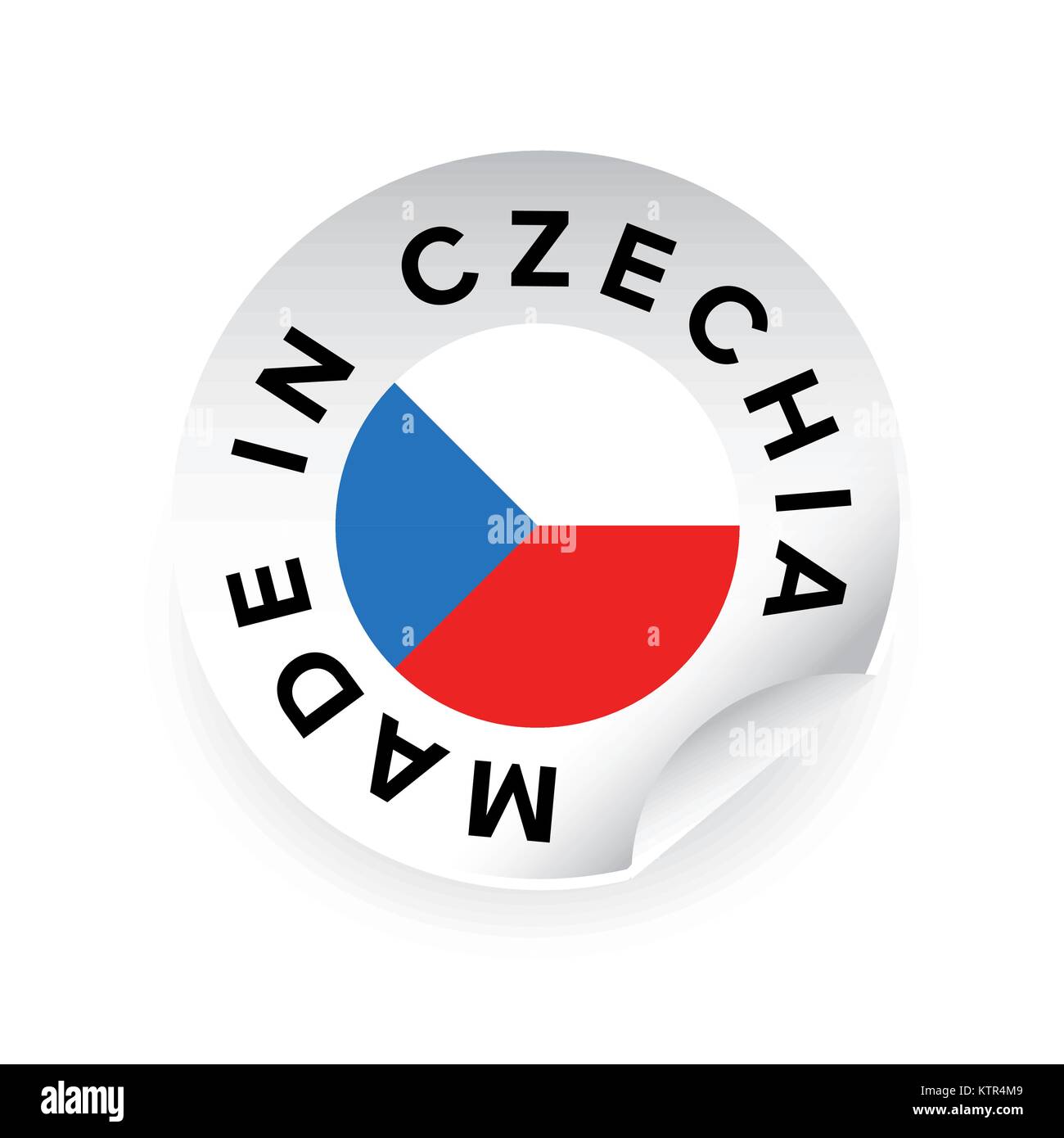 Realizzati in Cechia - Repubblica Ceca etichetta Illustrazione Vettoriale