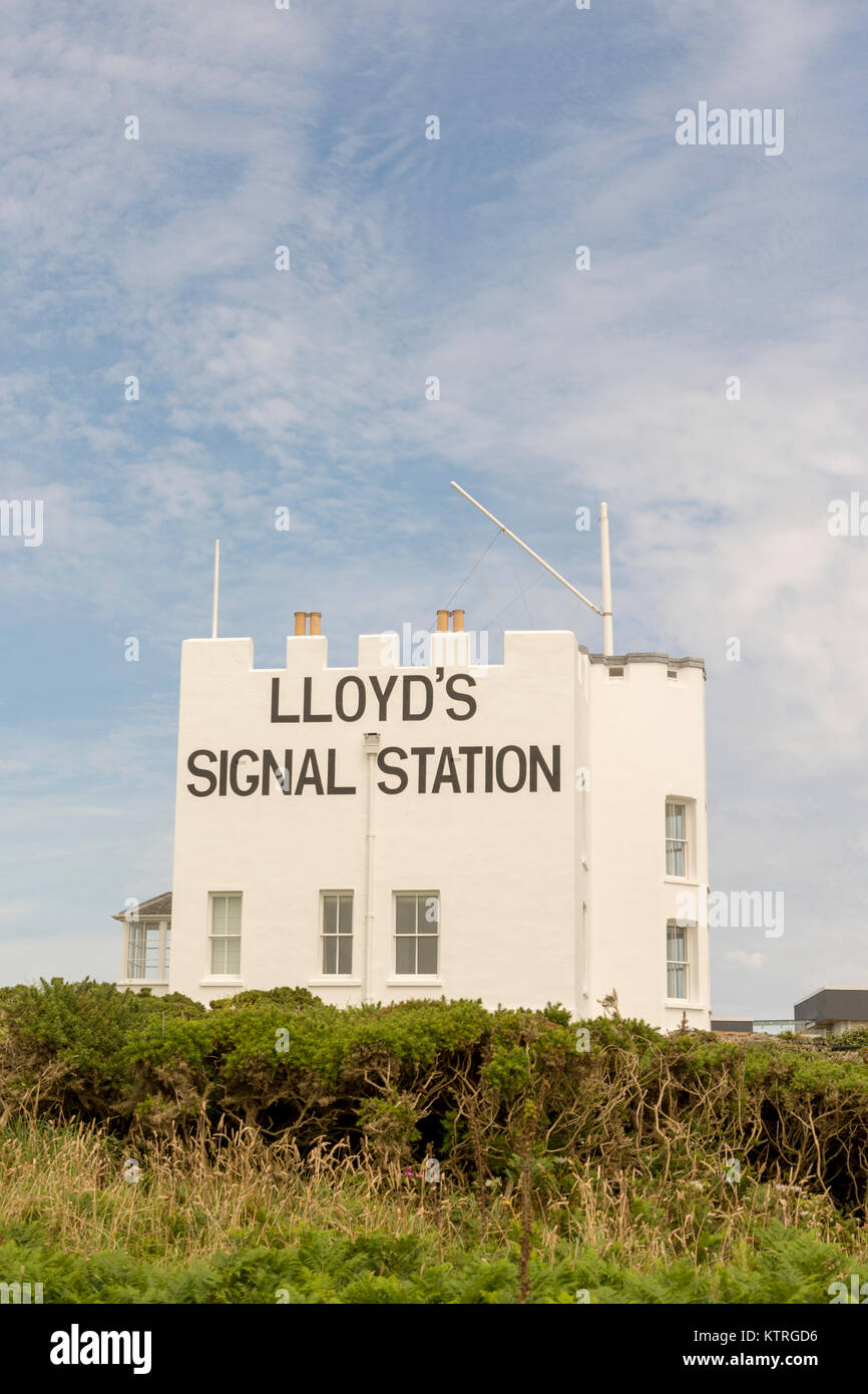 Lloyd del segnale della stazione, punto di Bass, Cornwall, Regno Unito. Foto Stock