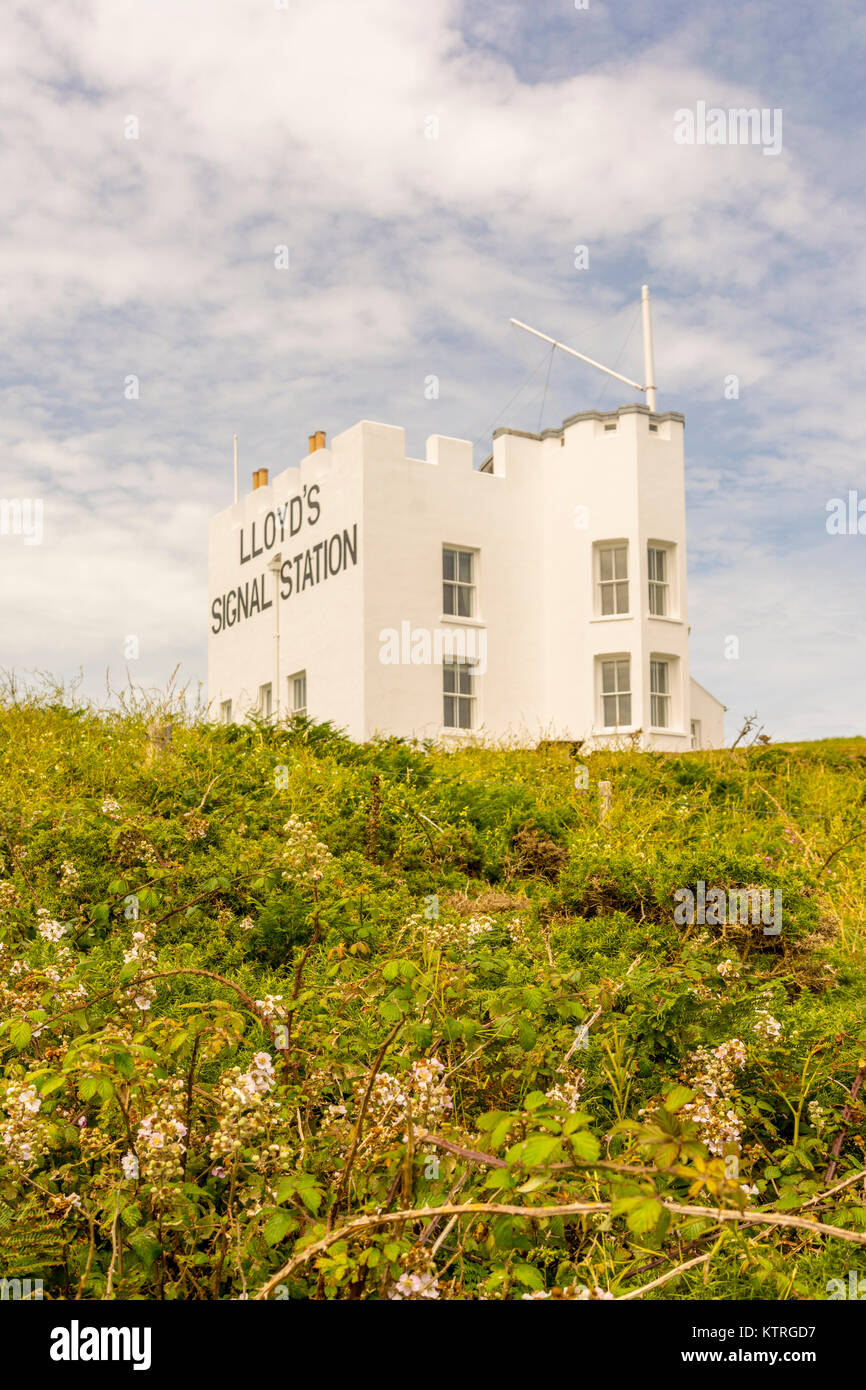 Lloyd del segnale della stazione, punto di Bass, Cornwall, Regno Unito. Foto Stock