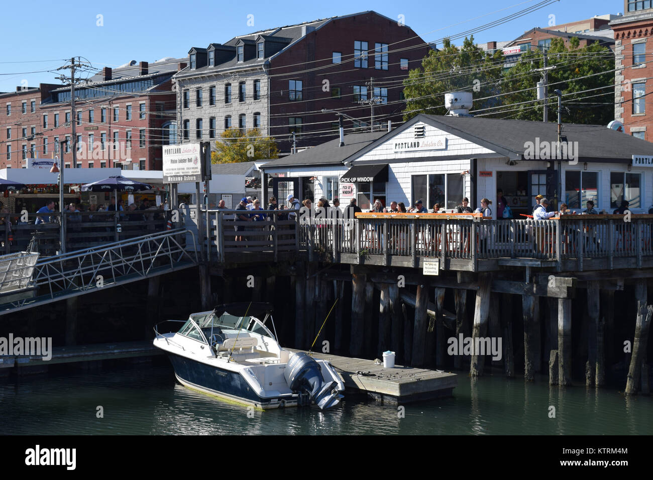 Il Portland Lobster Company a Portland, Maine. A waterfront Seafood restaurant. Foto Stock