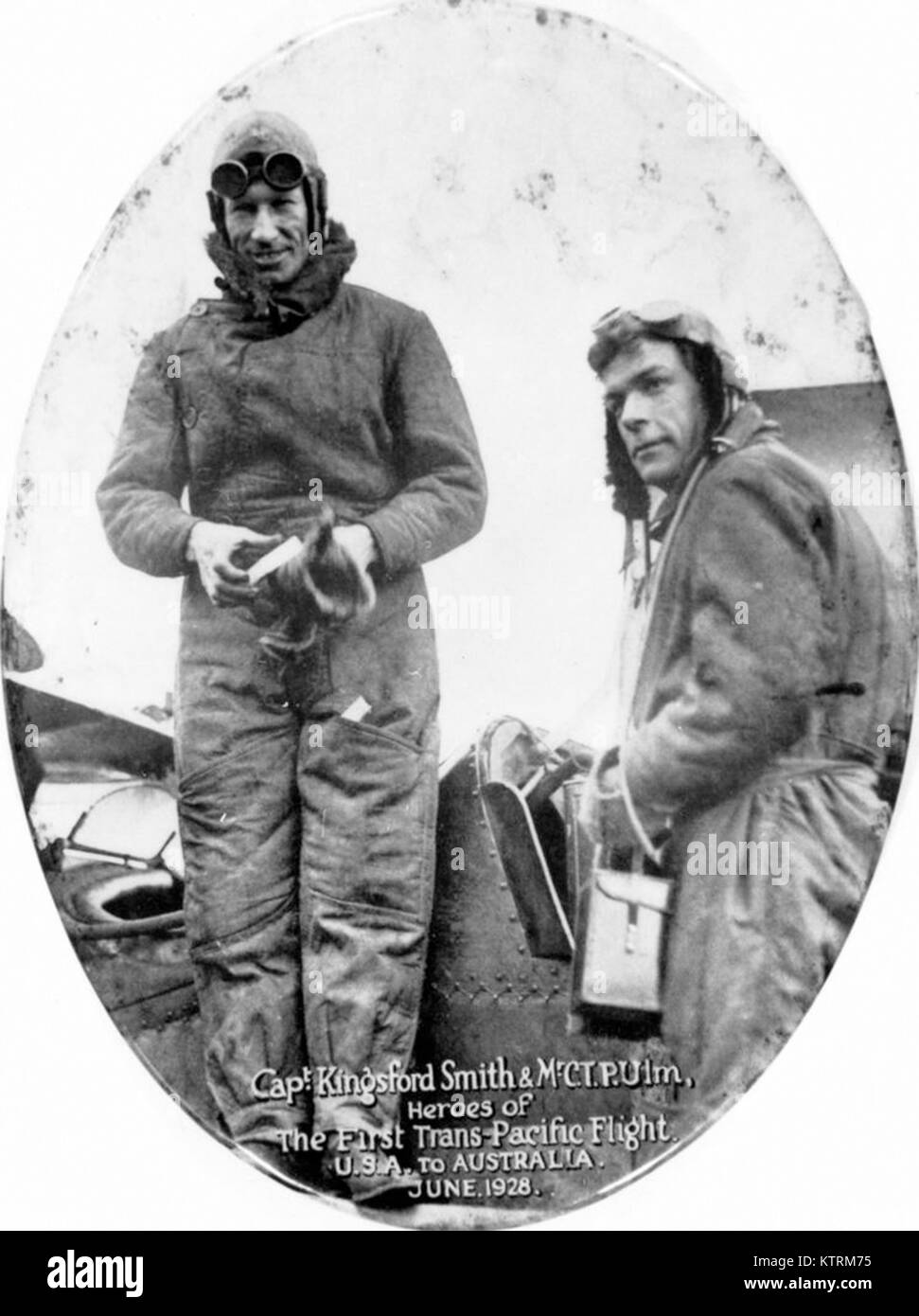 Avieri Kingsford Smith e Charles Ulm sono stati i piloti al primo trans- Pacific volo fra Stati Uniti e Australia Giugno 1928 Foto Stock