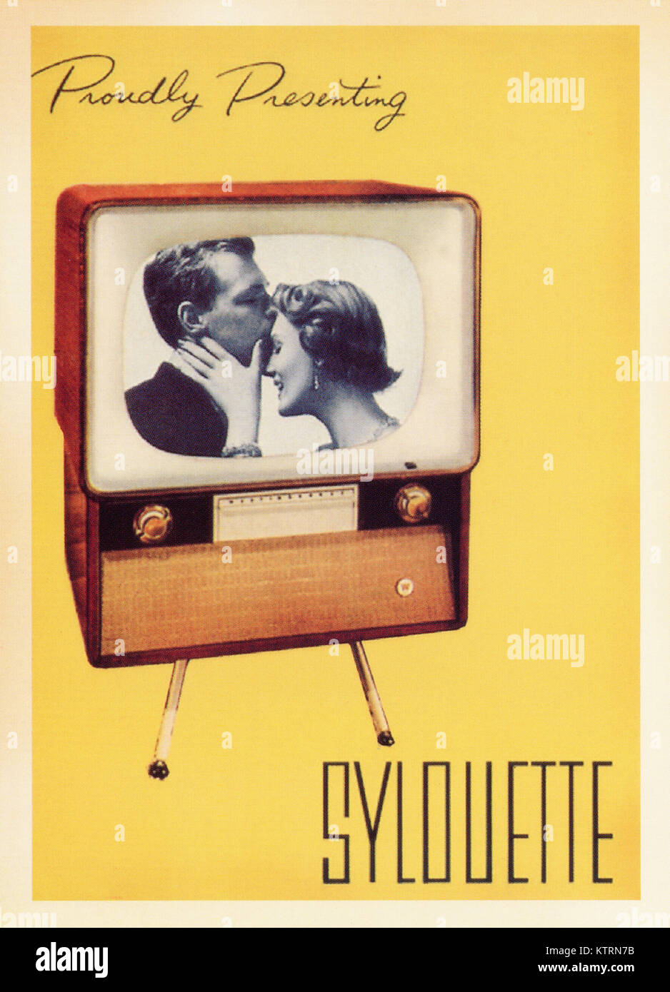 Poster Vintage card - stampati durante la guerra mondiale Ⅱ. - Mostra di SYLOUETTE TV - è orgogliosa di presentare Foto Stock