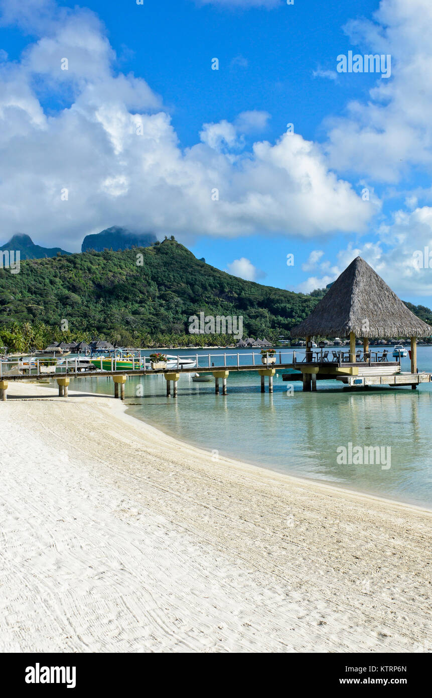 InterContinental Bora Bora Le Moana Resort Bora Bora, Polinesia Francese Foto Stock