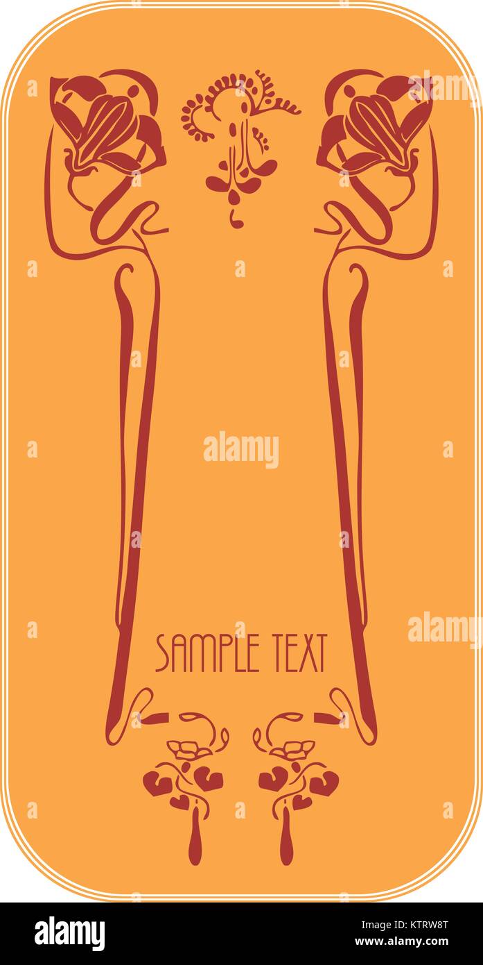 Art-nouveau design illustrazione vettoriale Illustrazione Vettoriale
