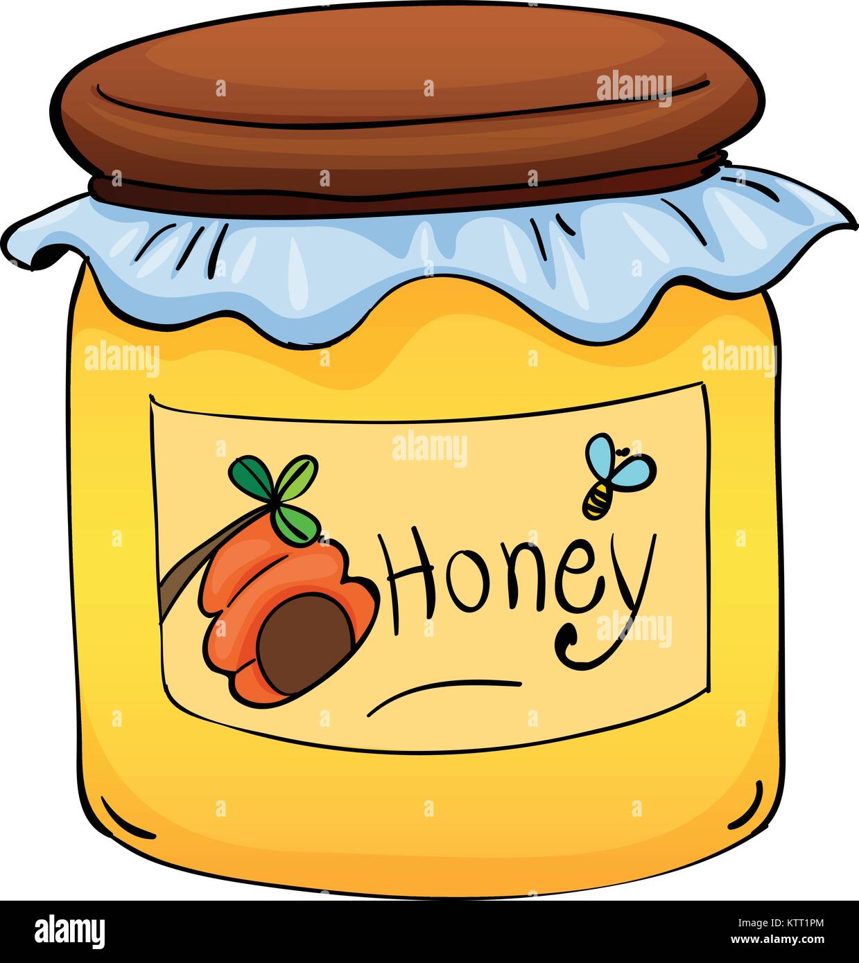 Illustrazione di un vasetto di miele Illustrazione Vettoriale