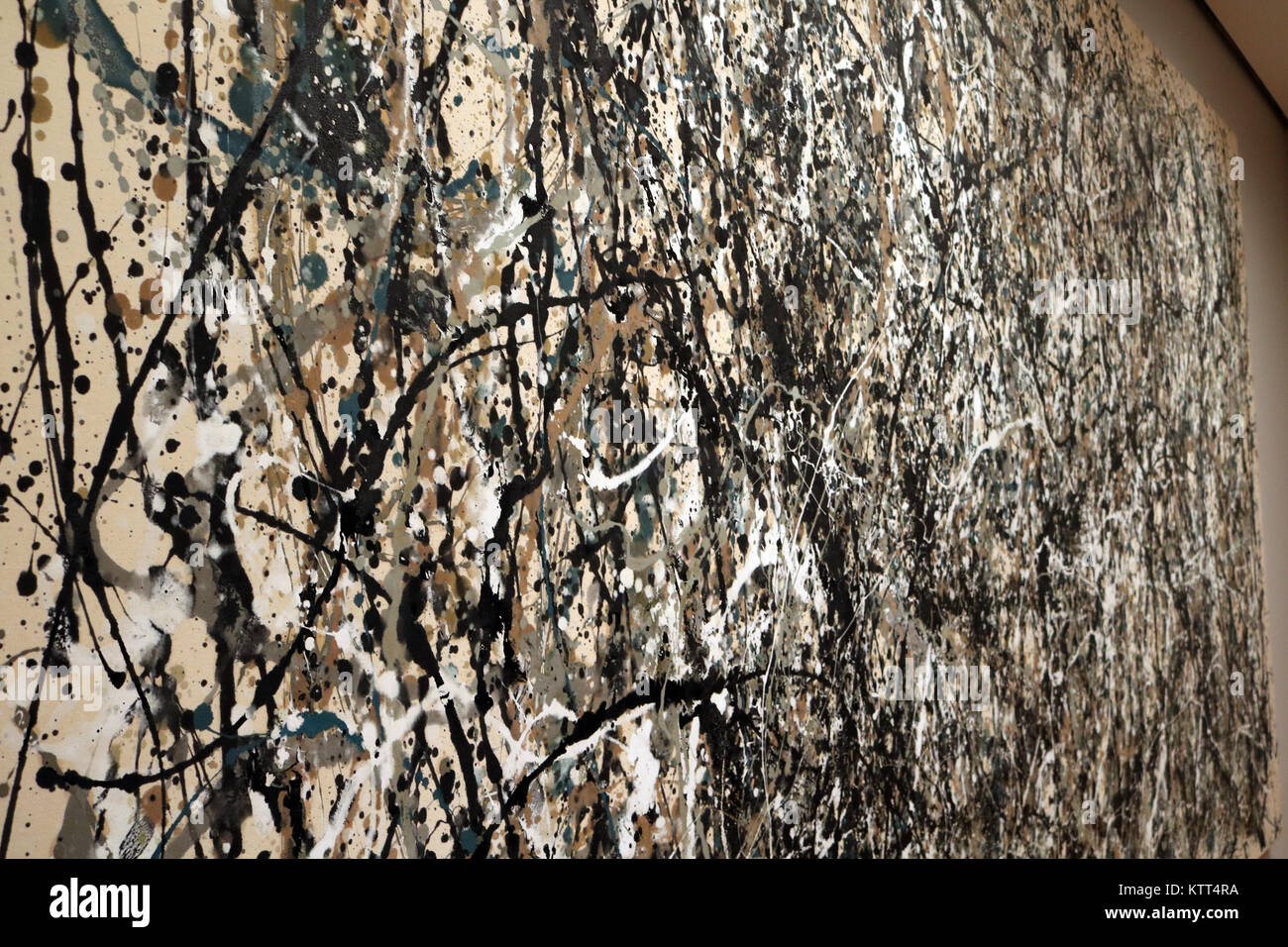 Pollock dipinto sulla parete Foto Stock