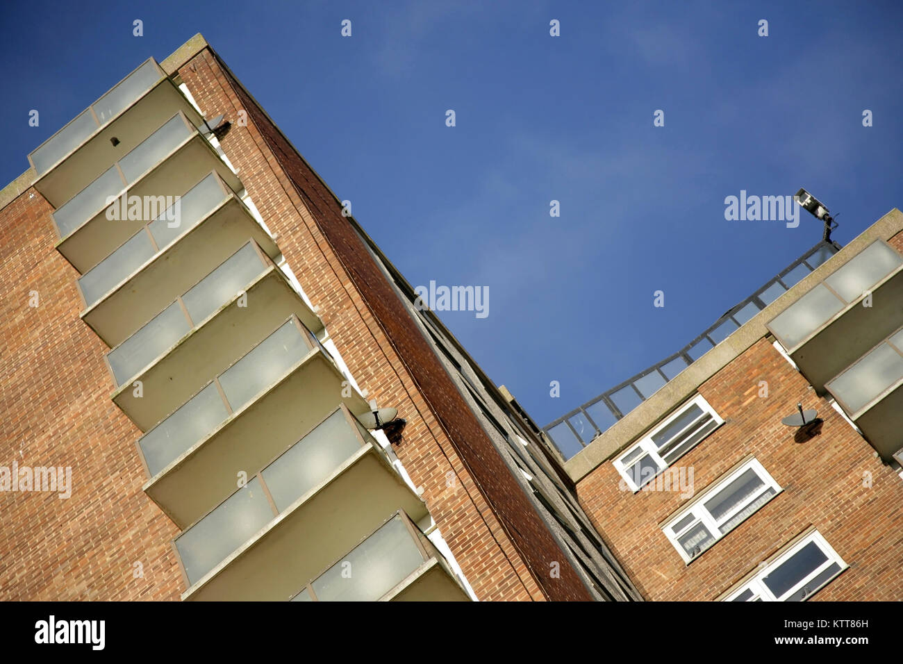 Oriente Marsh alto consiglio appartamenti, Grimsby, Regno Unito. Foto Stock