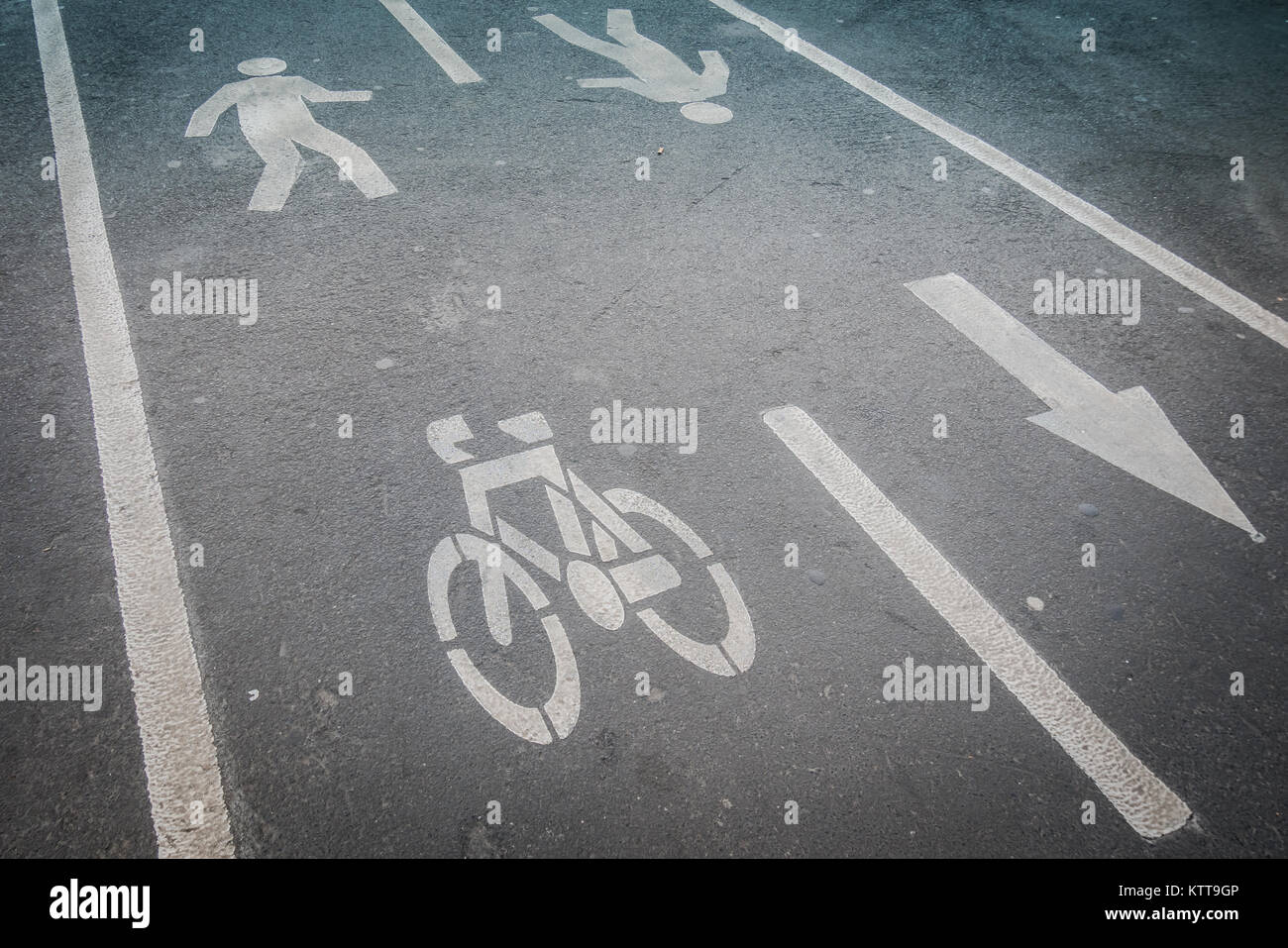 Melbourne bicicletta pedalando lane Foto Stock