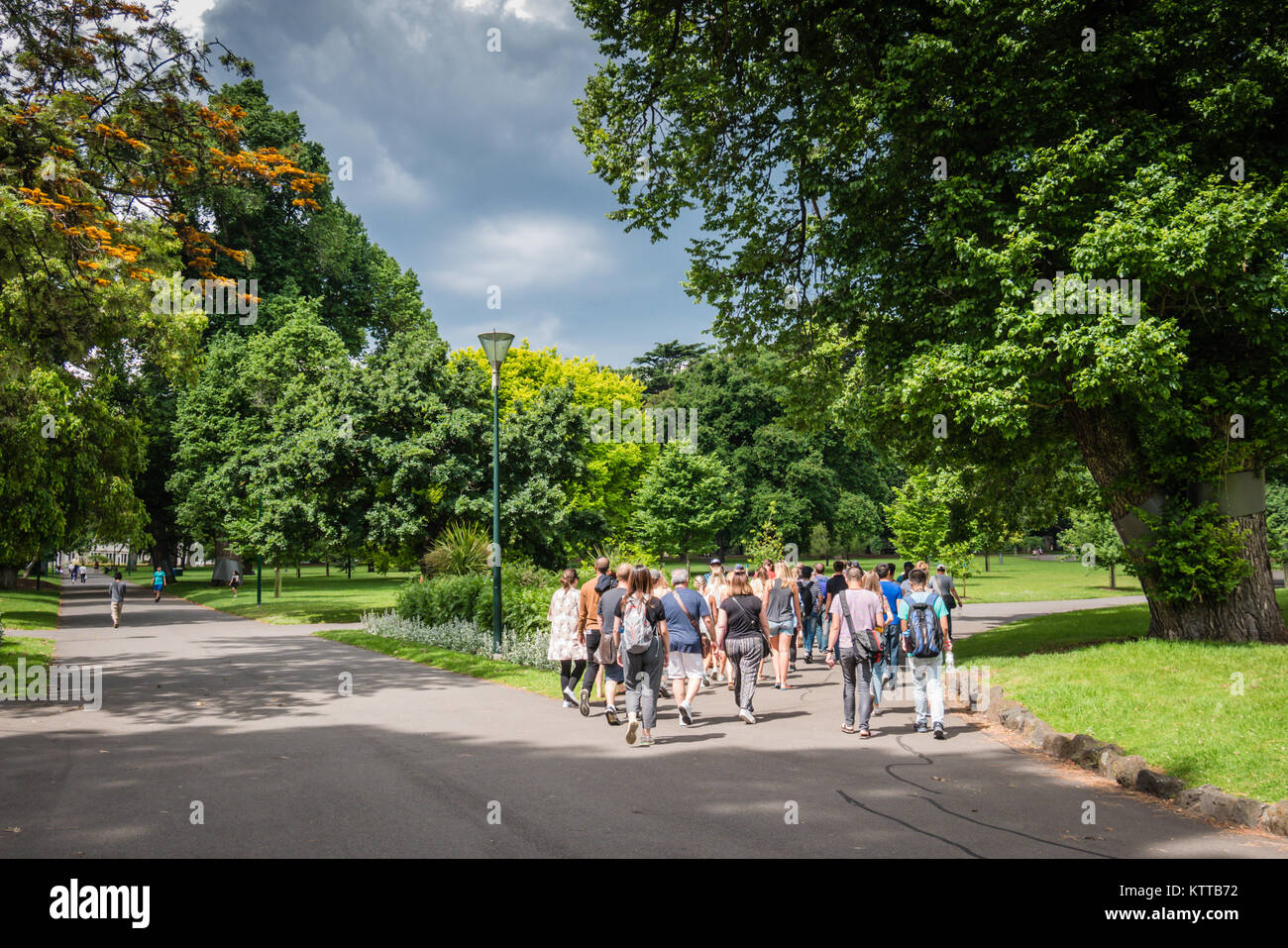 Melbourne giardini Carlton Foto Stock