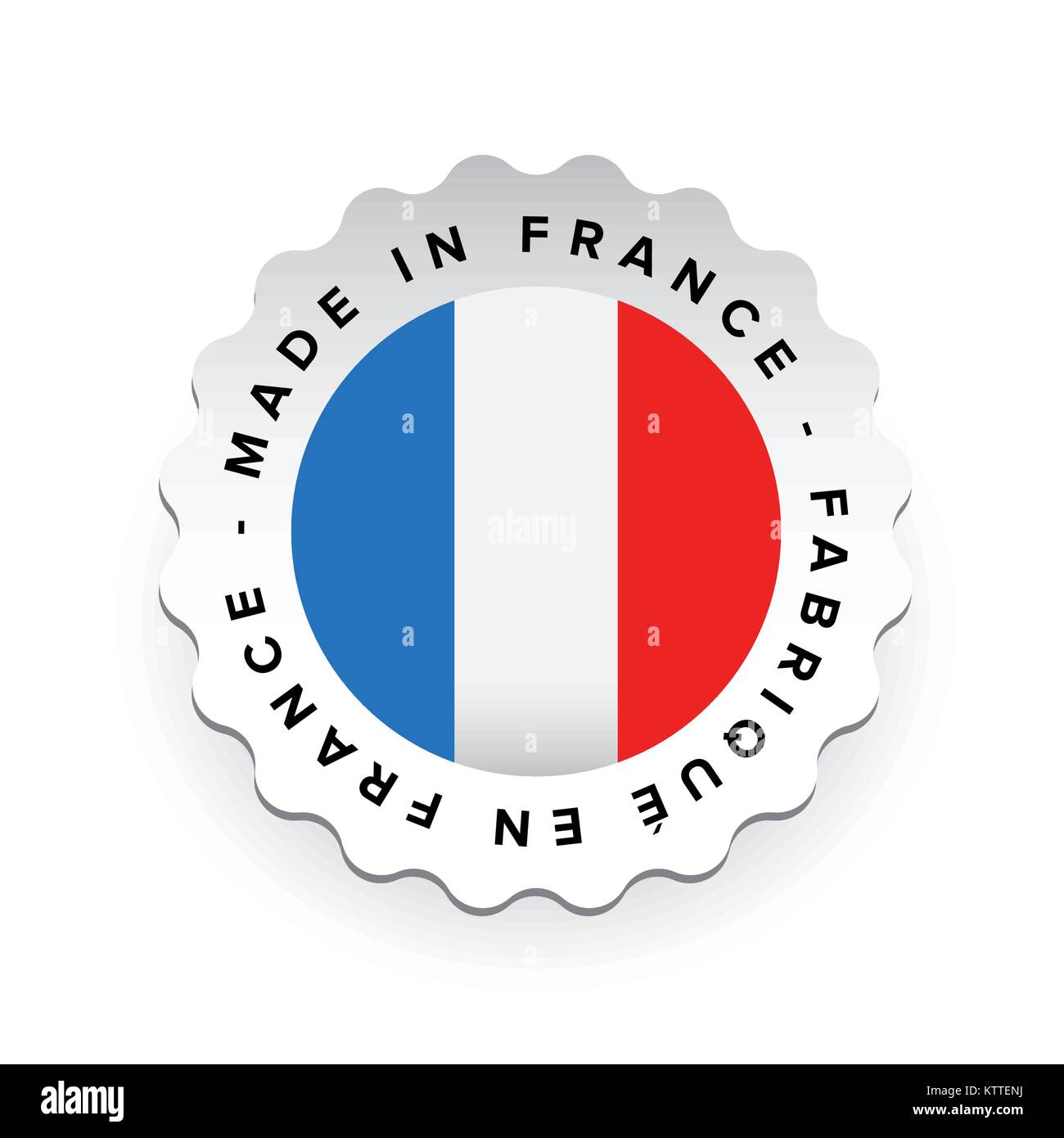 Realizzato in Francia - lingua francese Fabrique en France Illustrazione Vettoriale