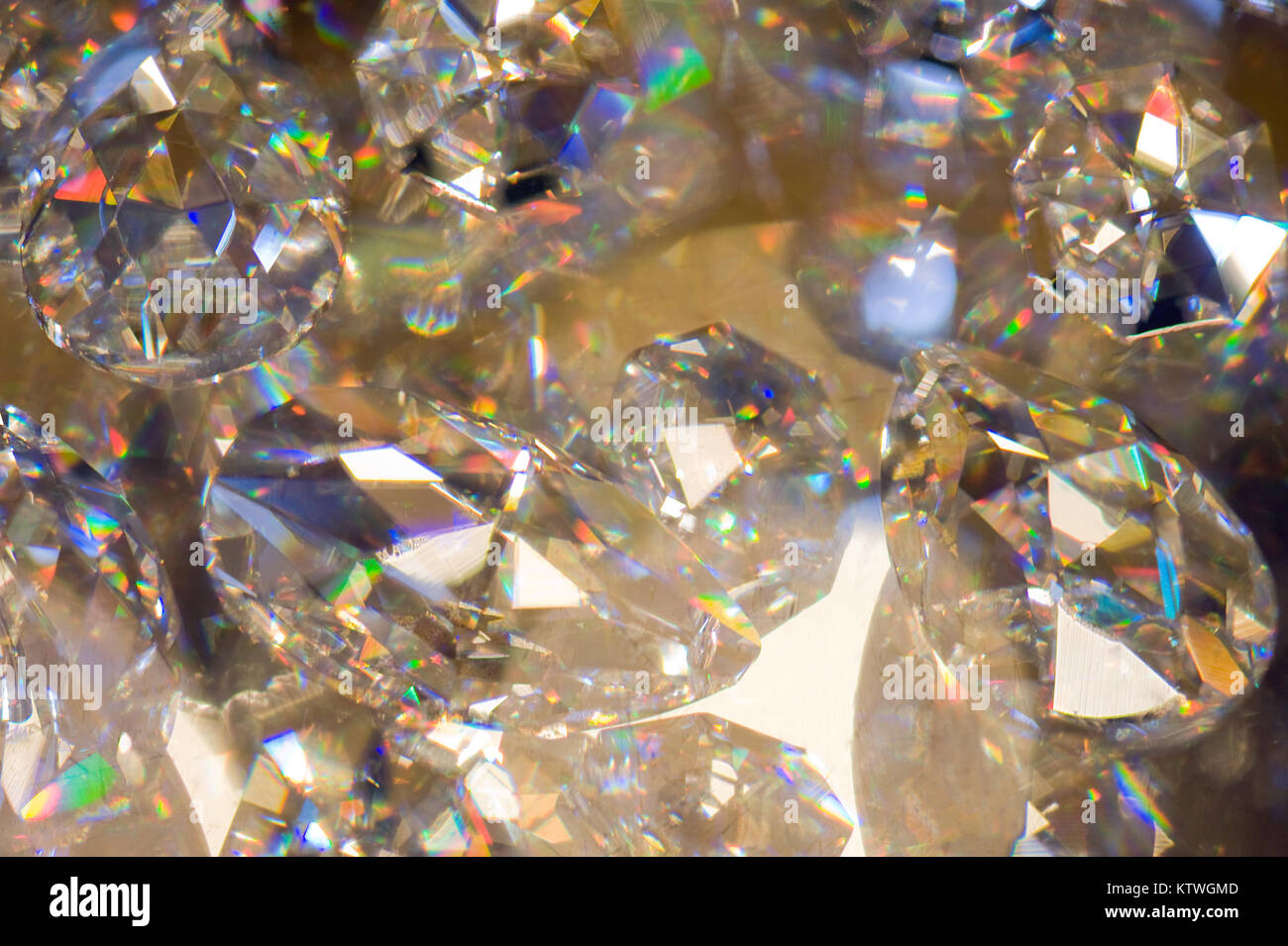 Gioielli con diamanti ricchezza sullo sfondo Foto Stock