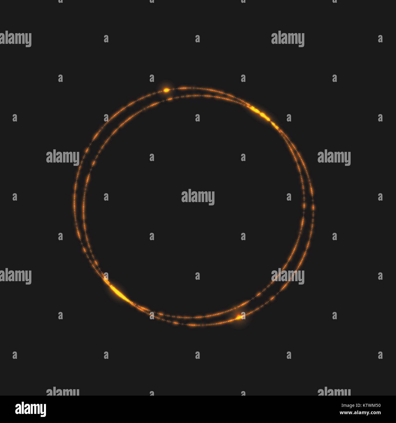 Fuoco Dorato anello Illustrazione Vettoriale