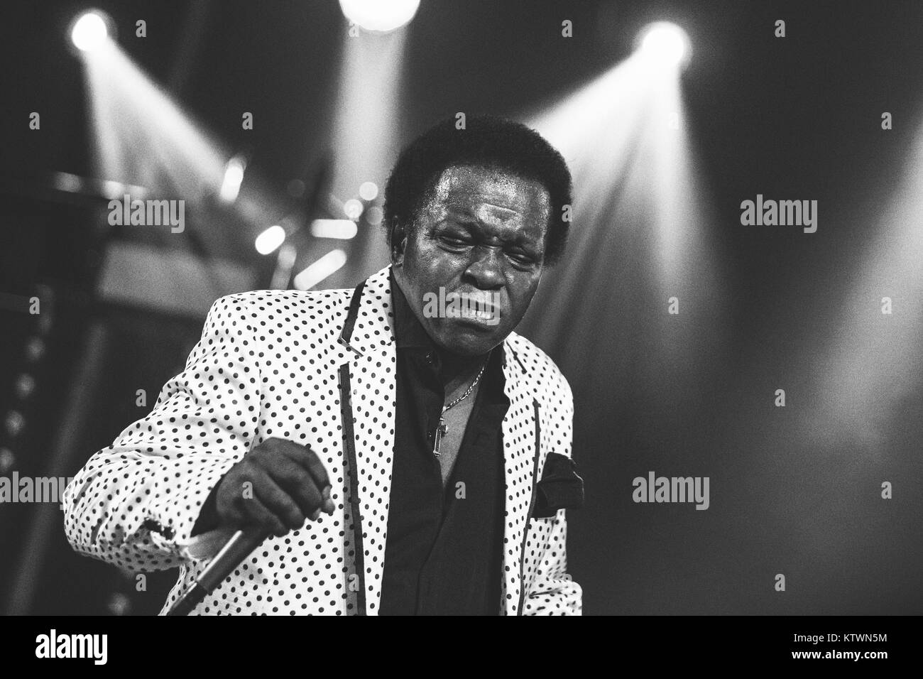 La American soul e funk cantante Lee campi esegue un concerto dal vivo con la sua band le espressioni presso il Danish music festival Vanguard Music Festival 2015 a Copenaghen. Danimarca, 31/07 2015. Foto Stock