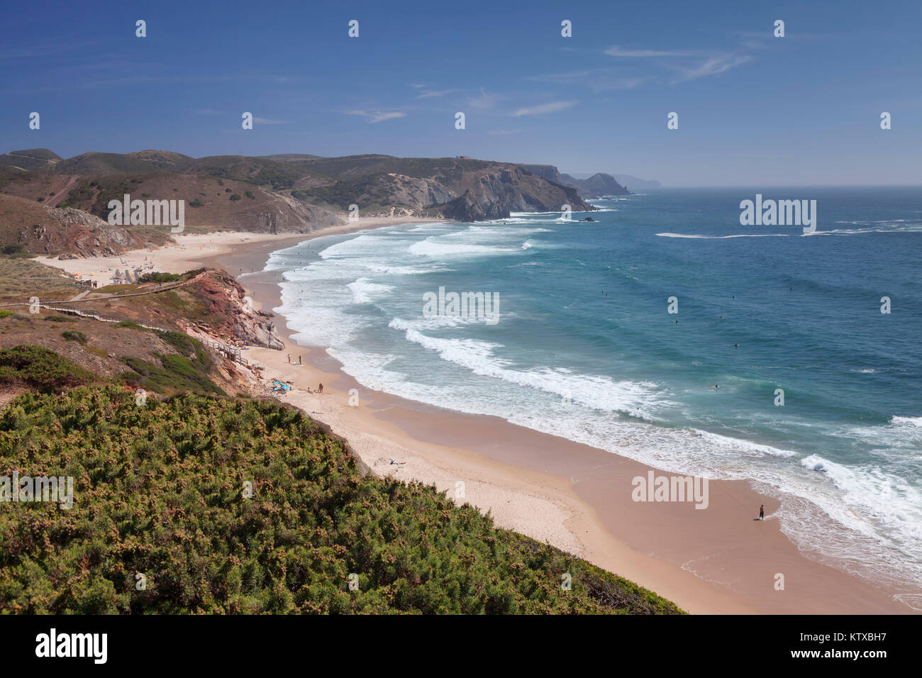 Praia do Amado beach, Carrapateira, Costa Vicentina, west coast, Algarve, Portogallo, Europa Foto Stock