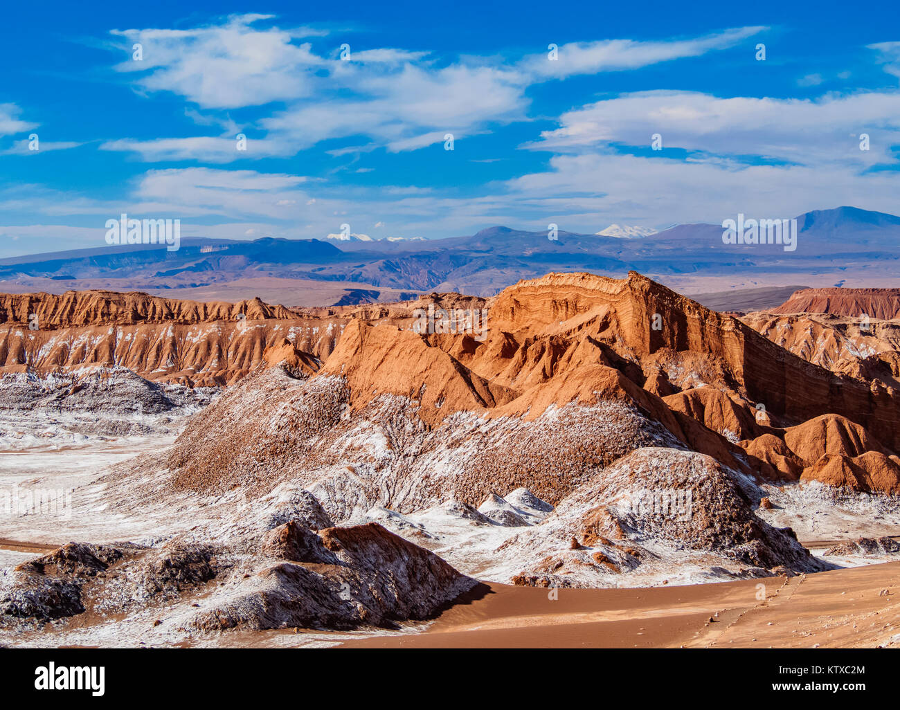 Valle de la Luna (a valle della luna), vicino a San Pedro de Atacama deserto di Atacama, Regione di Antofagasta, Cile, Sud America Foto Stock