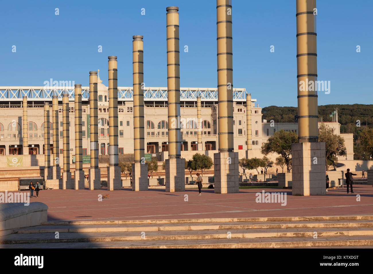 Stadio Olimpico Estadi Olimpic Lluis Companys, Montjuic Barcellona, in Catalogna, Spagna, Europa Foto Stock