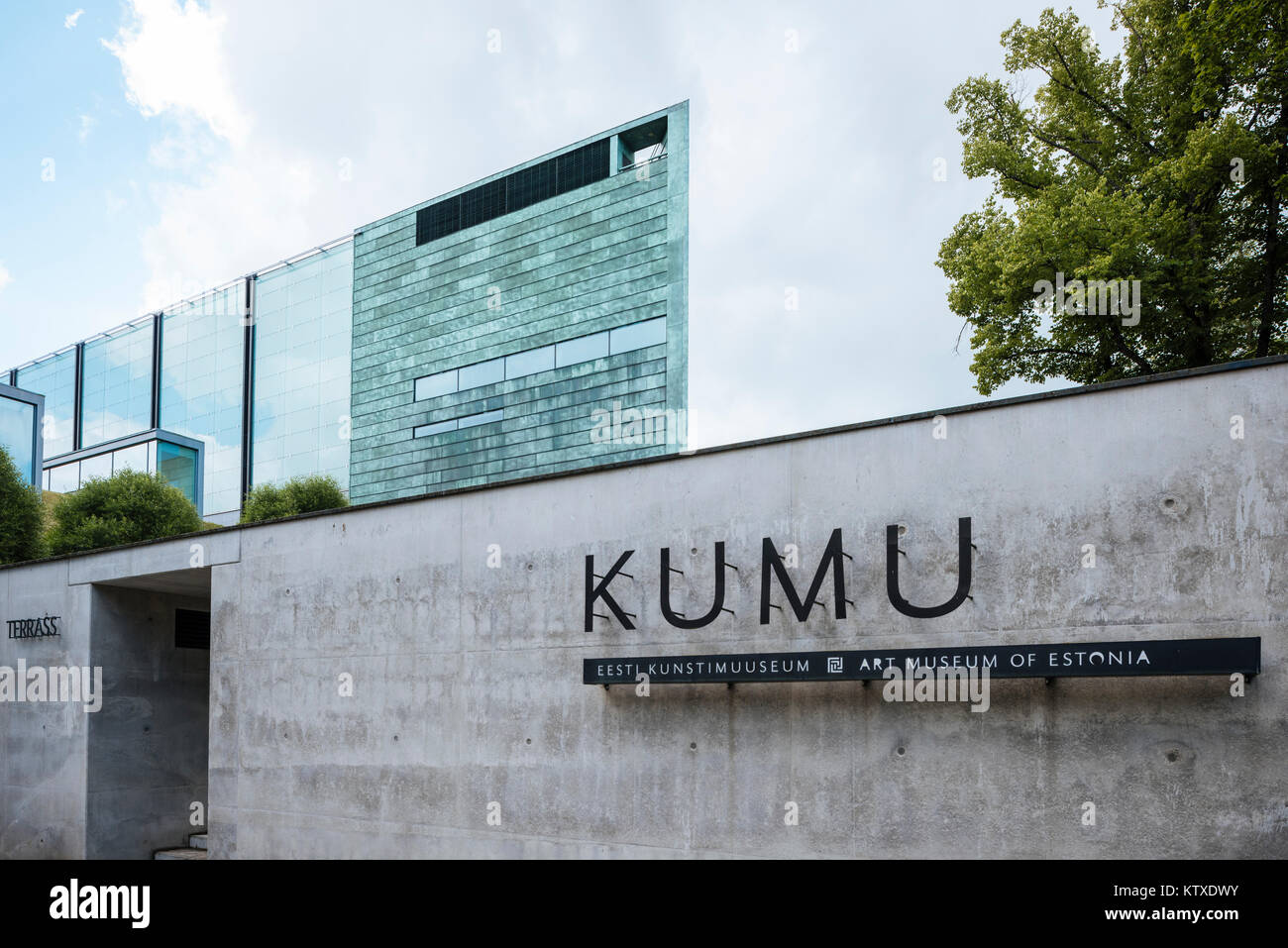 Esterno del KUMU Art Museum di Estonia, Tallinn, Estonia, Europa Foto Stock