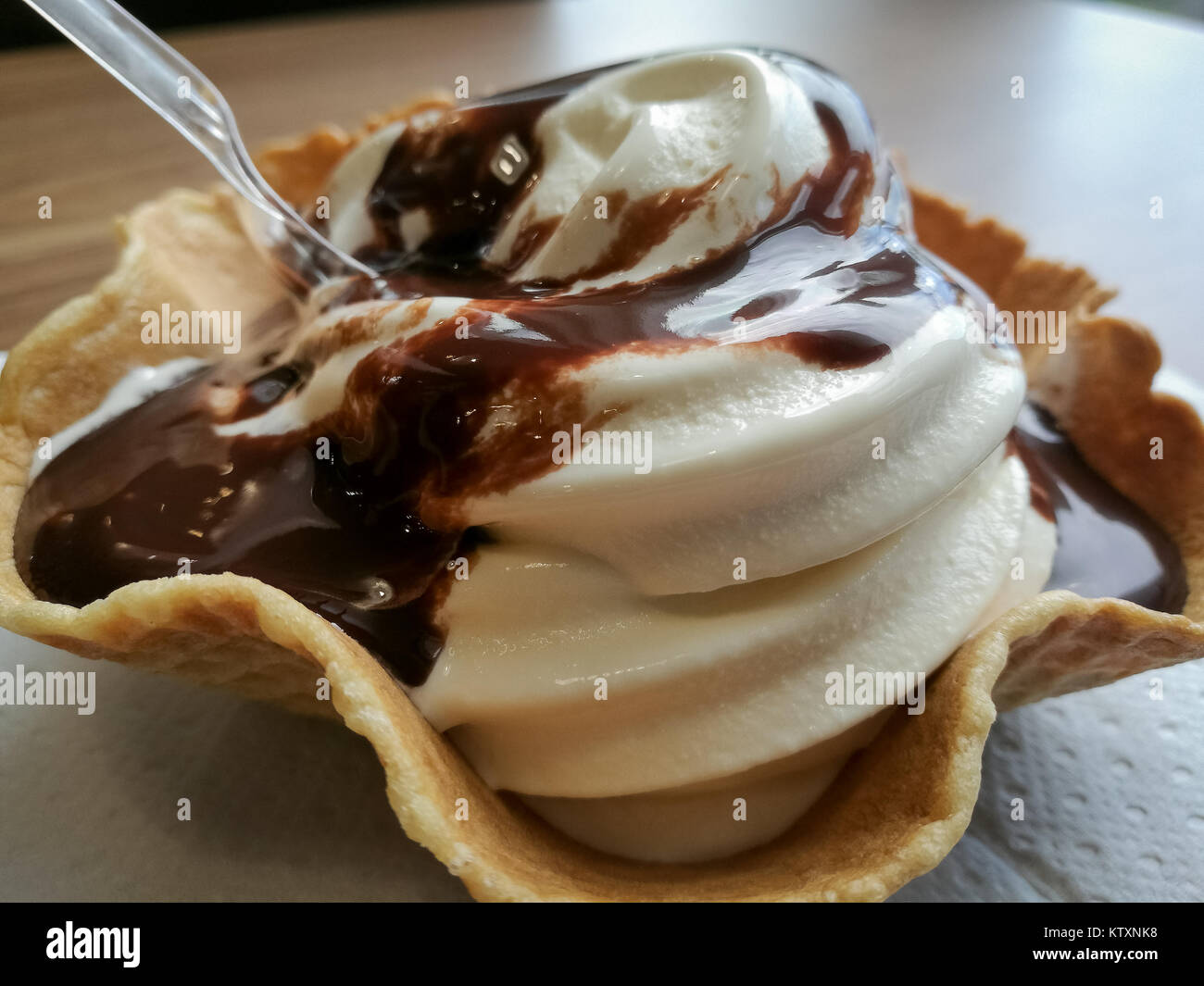 Porzione di gelato Foto Stock