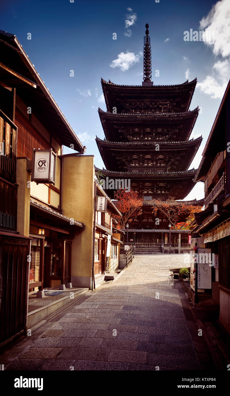 Licenza e stampe alle MaximImages.com:00 - Pagoda Yasaka di Hokanji, Tempio Hokan-ji, pagoda del tempio buddista a 5 piani a Higashiyama, Kyoto, Giappone Foto Stock