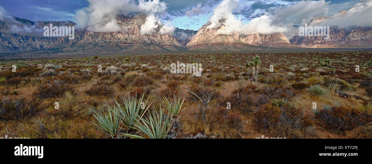 Pietra arenaria rossa formazioni rocciose presso il Red Rock Canyon National Conservation Area Ottobre 4, 2011 vicino a Las Vegas, Nevada. Foto Stock