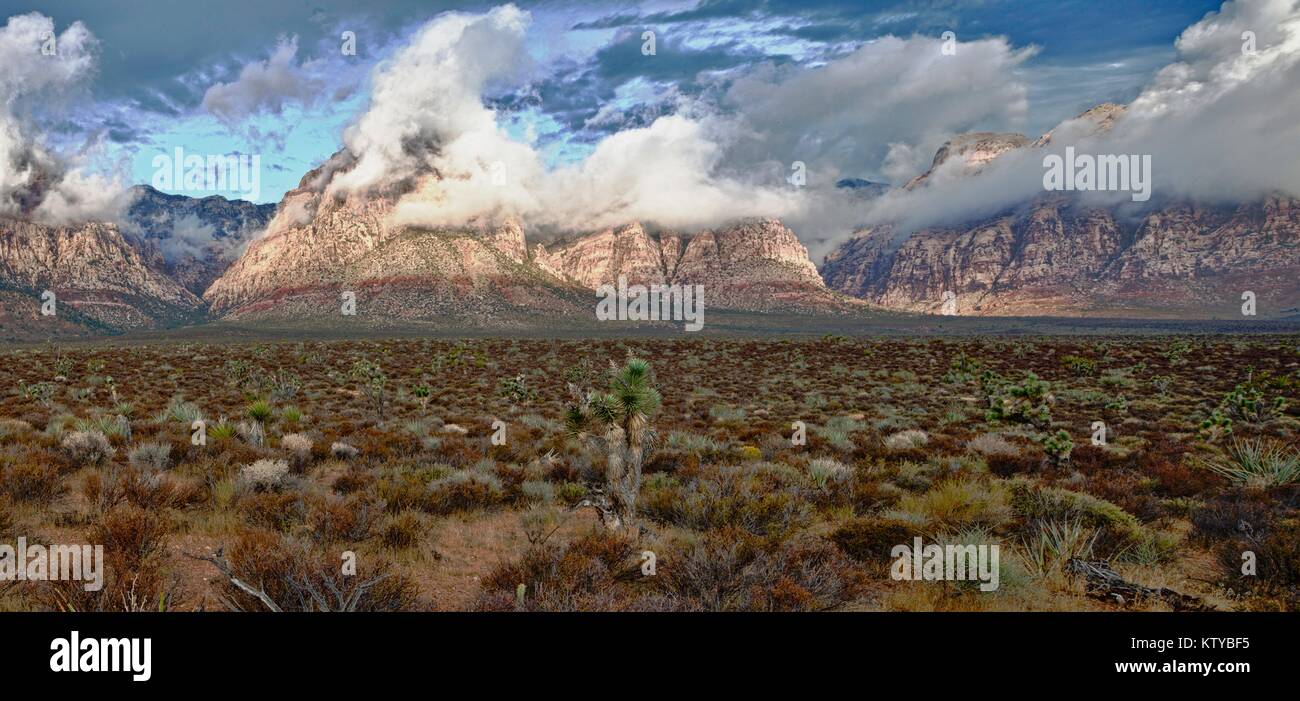 Pietra arenaria rossa formazioni rocciose presso il Red Rock Canyon National Conservation Area Ottobre 4, 2011 vicino a Las Vegas, Nevada. Foto Stock