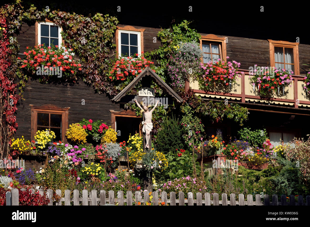 Osttirol Hohe Tauern, Kals in Gro?glockner, casa di abitazione in un grande villaggio, Kals am Großglockner, Wohnhaus in Großdorf Foto Stock