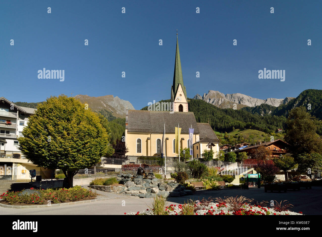 Osttirol Hohe Tauern, Virgental, chiesa di San Virgilio a Virgen, Kirche San Virgilio nel tempo libero di Virgen Foto Stock