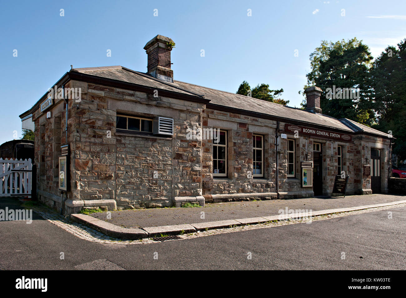 Bodmin generale stazione ferroviaria. Terminale di Bodmin e Wenford Railway. Foto Stock