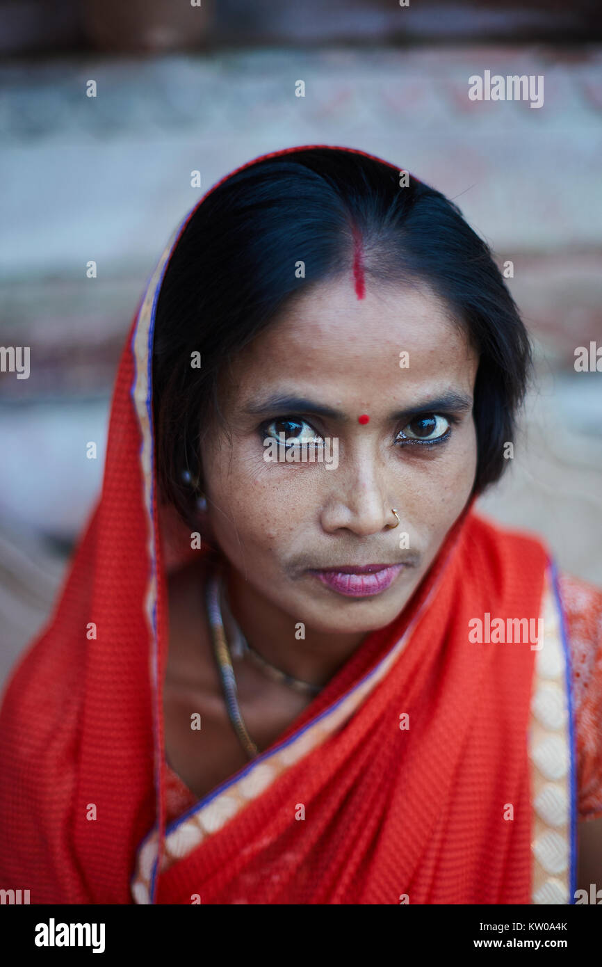 Donna indiana, Mathura, India Foto Stock